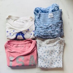 Abercrombie Kids Girls Tops/T-Shirts, bundle of 4.  Size 11/12